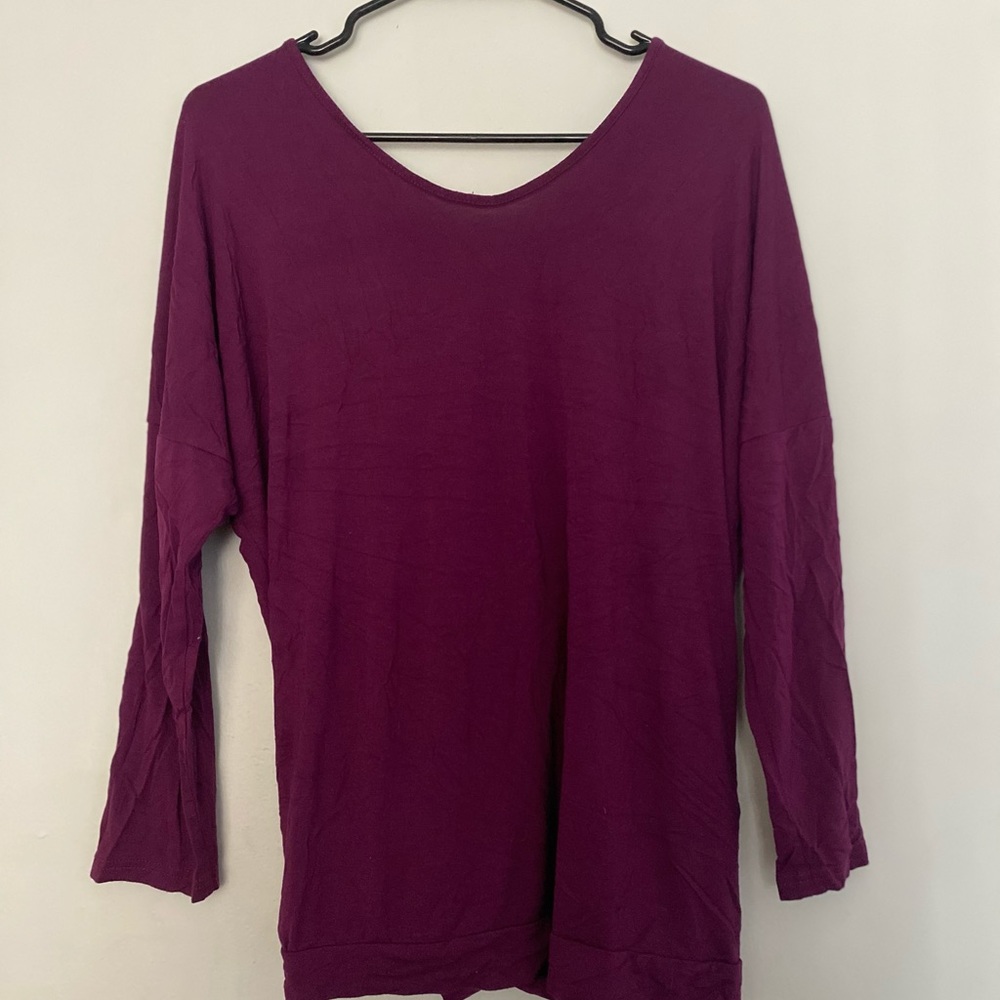 Purple Blouse Open Back